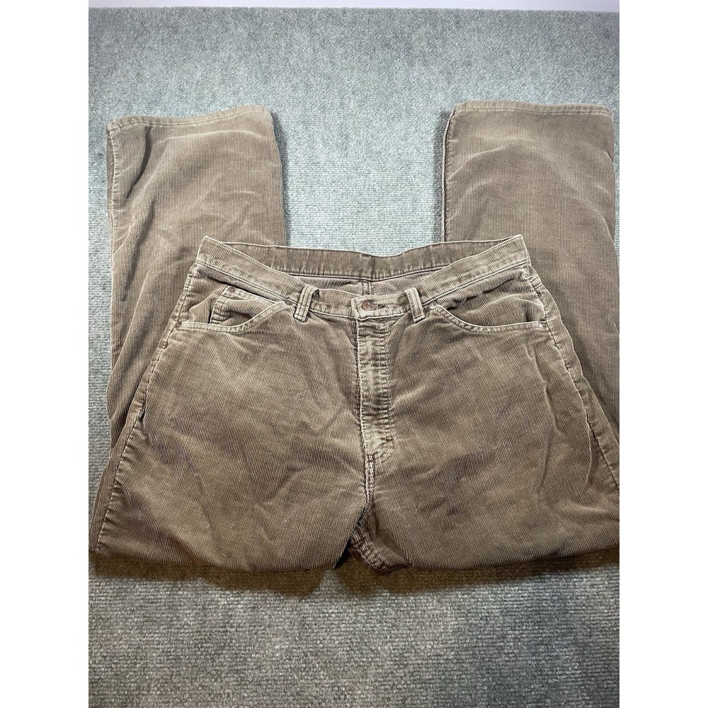 80's Vintage Brown Corduroy Pants 36x29 Men's Sears Roebuck USA